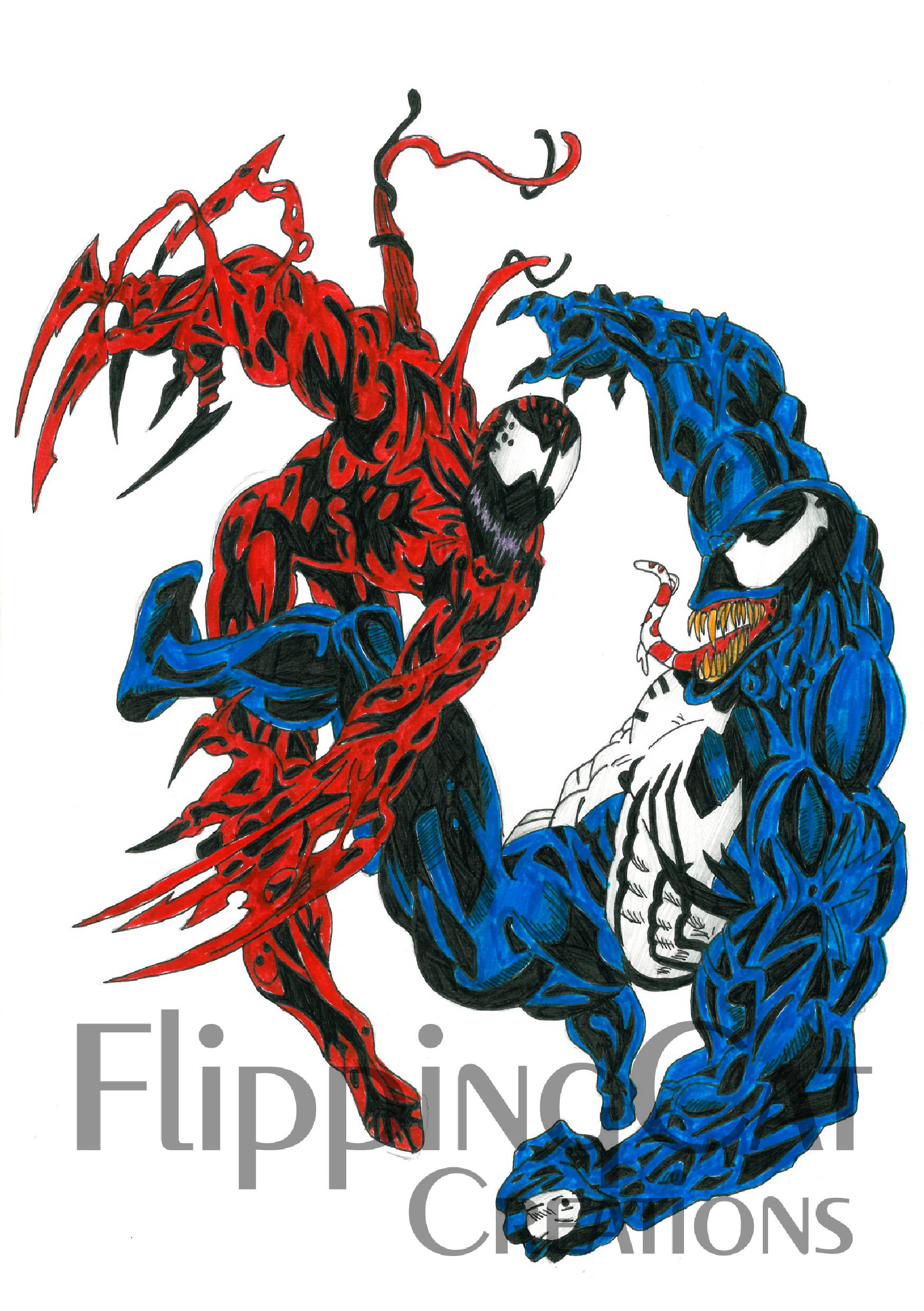 Carnage vs Venom - FlippingCat Creations